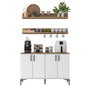 Hanah Home Armario Multiusos Blanco y Nogal